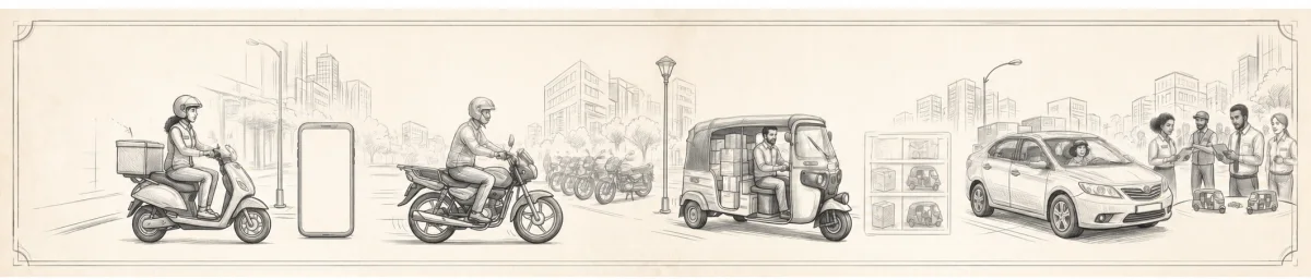 CityRyde Bike, Auto and Car Taxi Booking: cityryde parcel delivery card
