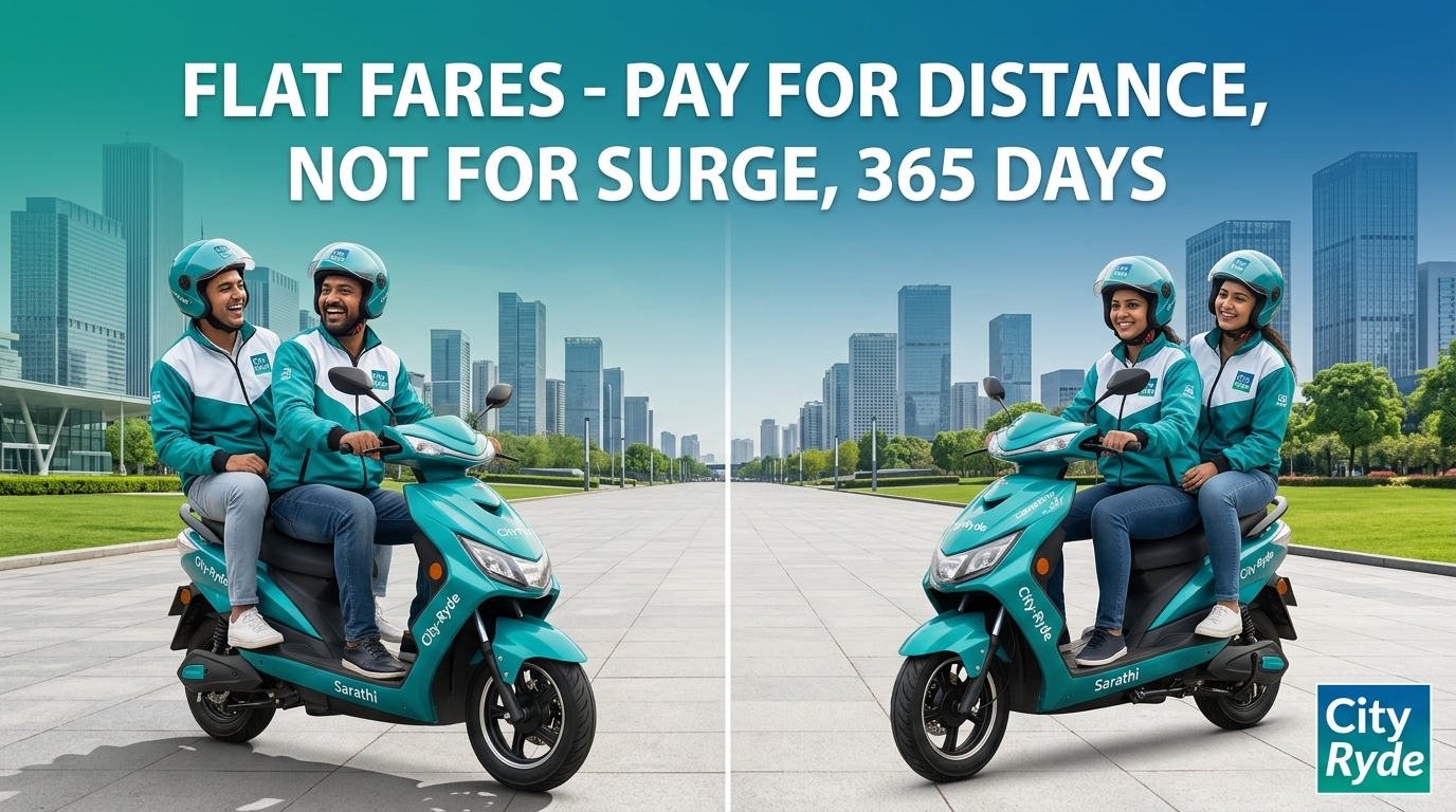 CityRyde gender-matched flat-fare rides in Hyderabad